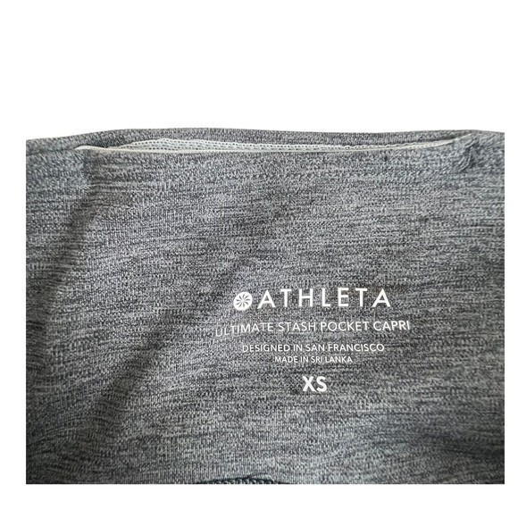 Athleta Womens Gray High Waisted Ultimate Stash Pocket Capri‎ Leggings XS - Picture 7 of 9